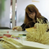 Origamio kūrybinės dirbtuvės KKKC Meno kieme. Rūtos Petniūnaitės nuotr.