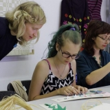 Origamio kūrybinės dirbtuvės KKKC Meno kieme. Rūtos Petniūnaitės nuotr.