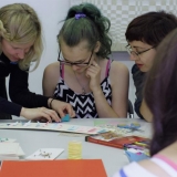 Origamio kūrybinės dirbtuvės KKKC Meno kieme. Rūtos Petniūnaitės nuotr.