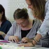 Origamio kūrybinės dirbtuvės KKKC Meno kieme. Rūtos Petniūnaitės nuotr.