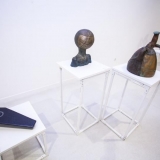 5-osios respublikinės parodos „Mažoji plastika“ ekspozicijos fragmentas. Nerijaus Jankausko nuotr.