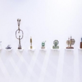 5-osios respublikinės parodos „Mažoji plastika“ ekspozicijos fragmentas. Nerijaus Jankausko nuotr.