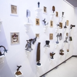 5-osios respublikinės parodos „Mažoji plastika“ ekspozicijos fragmentas. Nerijaus Jankausko nuotr.