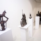 5-osios respublikinės parodos „Mažoji plastika“ ekspozicijos fragmentas. Nerijaus Jankausko nuotr.