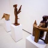 5-osios respublikinės parodos „Mažoji plastika“ ekspozicijos fragmentas. Nerijaus Jankausko nuotr.