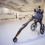 5-osios respublikinės parodos „Mažoji plastika“ ekspozicijos fragmentas. Nerijaus Jankausko nuotr.