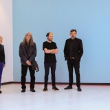 Iš kairės: menininkai Raminta Blaževičiūtė, Eglė Gineitytė, Sigitas Lukauskas, Linas Jusionis, Žygimantas Augustinas ir parodos kuratorius Ignas Kazakevičius. Donato Bielkausko nuotr.