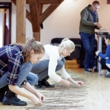 Projektas \"Per negalią galintiems\". Žemės menas. Rūtos Petniūnaitės nuotr.