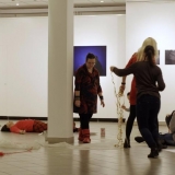 Projektas \"Per negalią galintiems\". Performansas. Rūtos Petniūnaitės nuotr.