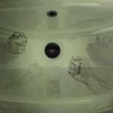 Rodion Petroff. Sintetinis prieš biologinį. 70x100 cm, drobė, aliejus, plaukai, 2017 m.