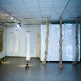 Sonatos Žiži kūrybos parodos „Faktūros. Jūra. Krantas. Miškas“ ekspozicijos fragmentas. Nerijaus Jankausko nuotr.