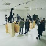 Tado Vosyliaus parodos „T.V. Vol.2: paminklai“ fragmentas. Donato Bielkausko nuotr.