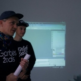 Gatvės meno kūrybinės dirbtuvės su Tadu Vincaičiu-Plūgu. Rūtos Petniūnaitės nuotr.