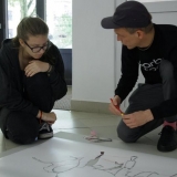 Gatvės meno kūrybinės dirbtuvės su Tadu Vincaičiu-Plūgu. Rūtos Petniūnaitės nuotr.