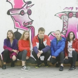 Gatvės meno kūrybinės dirbtuvės su Tadu Vincaičiu-Plūgu. Rūtos Petniūnaitės nuotr.