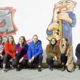 Gatvės meno kūrybinės dirbtuvės su Tadu Vincaičiu-Plūgu. Rūtos Petniūnaitės nuotr.