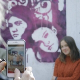 Gatvės meno kūrybinės dirbtuvės su Tadu Vincaičiu-Plūgu. Rūtos Petniūnaitės nuotr.