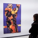 Virginijus Viningas, iš serijos „Boksas“, akrilas, drobė, 200x120 cm, 2014 m. Nerijaus Jankausko nuotr.