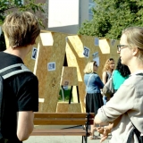 Instaliacijos „Wall / Siena“ pristatymas visuomenei. Rūtos Petniūnaitės nuotr.