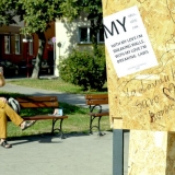 Instaliacijos „Wall / Siena“ pristatymas visuomenei. Rūtos Petniūnaitės nuotr.