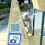 Instaliacijos „Wall / Siena“ pristatymas visuomenei. Rūtos Petniūnaitės nuotr.