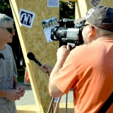 Menininkas Jurijus Štapakovas ir žiniasklaida. Rūtos Petniūnaitės nuotr.