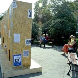 Instaliacijos „Wall / Siena“ pristatymas visuomenei. Rūtos Petniūnaitės nuotr.