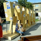 Instaliacijos „Wall / Siena“ pristatymas visuomenei. Rūtos Petniūnaitės nuotr.