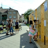 Instaliacijos „Wall / Siena“ pristatymas visuomenei. Rūtos Petniūnaitės nuotr.