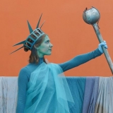 Tapybos akcija-hepeningas „Laisvė“. Donato Bielkausko nuotr.