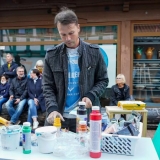 Tapybos akcija-hepeningas „Laisvė“, menininkas Rodionas Petrovas. Donato Bielkausko nuotr.