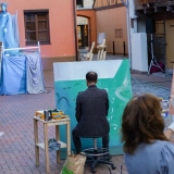 Tapybos akcija-hepeningas „Laisvė“. Donato Bielkausko nuotr.