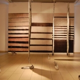 Žanetos Jasaitytės-Bessonovos parodos „Tarpininkavimo santykiai: mano kūnas tavyje“ fragmentas Vilniuje, VDA parodų salėse „Titanikas“. Ž. Jasaitytės-Bessonovos nuotr.