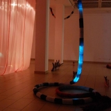 Žanetos Jasaitytės-Bessonovos parodos „Tarpininkavimo santykiai: mano kūnas tavyje“ fragmentas Vilniuje, VDA parodų salėse „Titanikas“. Ž. Jasaitytės-Bessonovos nuotr.